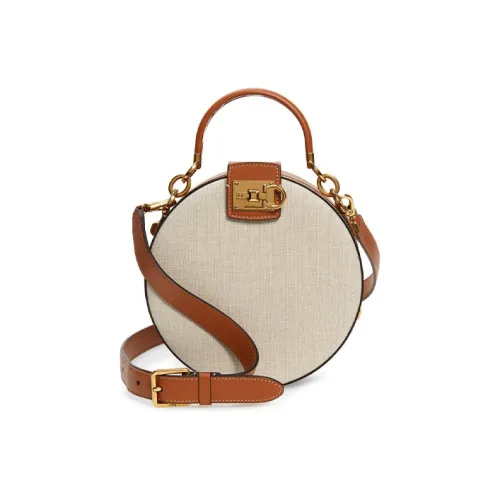 FERRAGAMO Studio Canvas Leather Portable Crossbody Bag Shoulder Bag Women's Brown