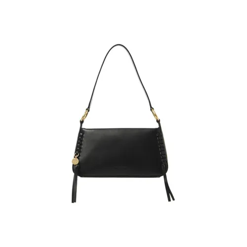 See By Chloe Tilda Гладкая коровья кожа Сумка-багет Сумка через плечо Женская Черная