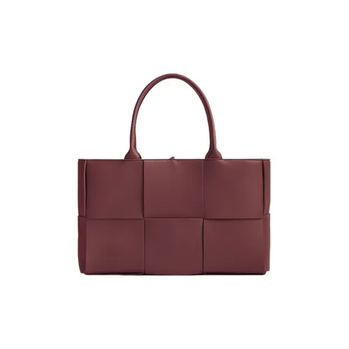 Bottega Veneta Arco Sheepskin Tote Bag Shopping Bag Crossbody Bag Medium Women's Burgundy