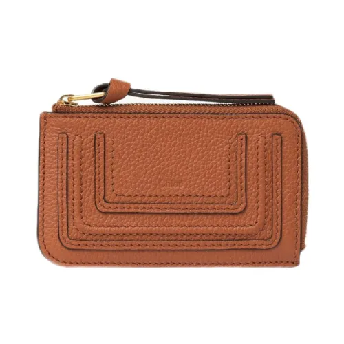 Chloe Marcie Крупнозернистая текстура Телячья кожа Кошелек Маленький Женский Желтый Коричневый