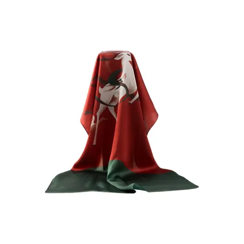 NAME.S 100% шелк из тутового шелкопряда Шарфы Женские Красный