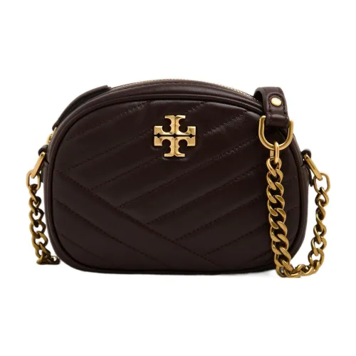 TORY BURCH Kira (Красный) Мягкий V-образный Плащ из Натуральной Кожи Camera Сумка Сумка через плечо Сумка на плечо Маленькая Женская Красный Коричневый