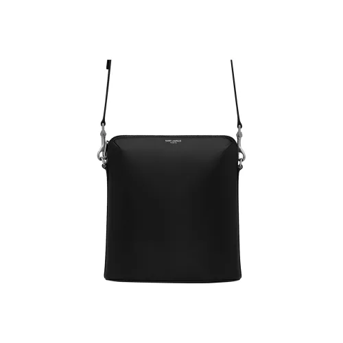 SAINT LAURENT Телячья кожа Camera Сумка Сумка через плечо Маленькая мужская черная