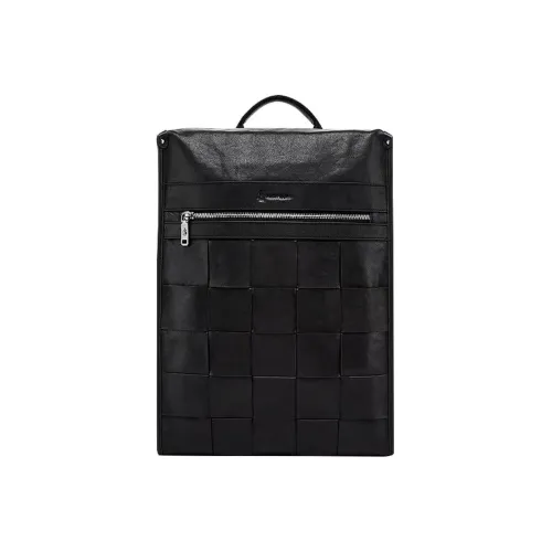 Hush Puppies Растительное дубление верх крупнозернистая текстура кожа рюкзак большой мужской черный