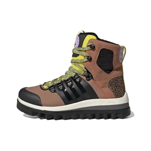 Stella McCartney x Adidas Eulampis Slip-resistant Abrasion-resistant High Top Streetwear Women's Brown Black Stella McCartney x Adidas Eulampis Противоскользящий устойчивый к истиранию высокий топ уличная обувь женский коричневый черный