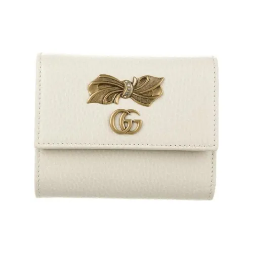 GUCCI Кожа Мелочь Кошелек Кошелек Женский Белый