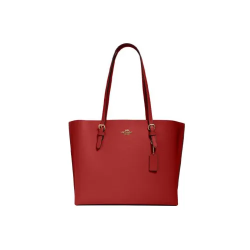 COACH Mollie Коровья кожа Тоут Сумка Сумка для покупок Сумка на плечо Сумка Большая Женская Красная