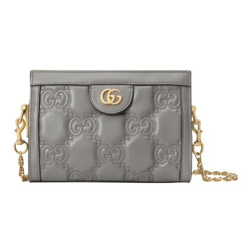 GUCCI Кожа Портативный Crossbody Сумка Сумка через плечо Женская Серого цвета