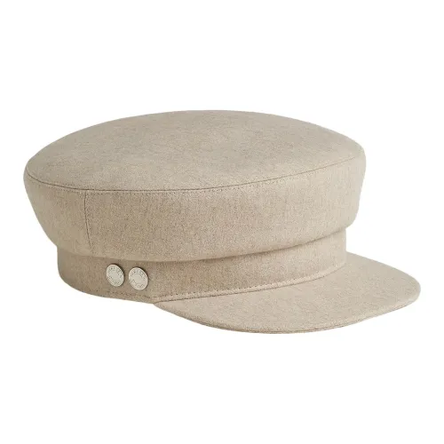 Hermes Кашемир Береты Бежевый Унисекс