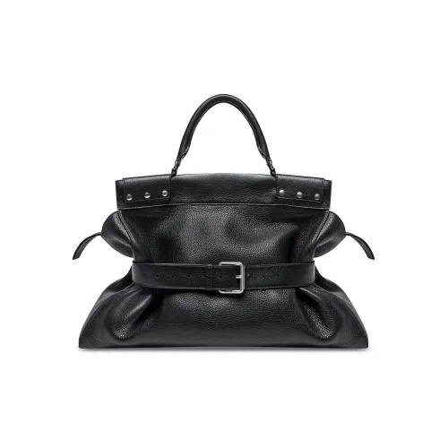 Balenciaga Телячья кожа с рельефным узором большая мужская сумка черная