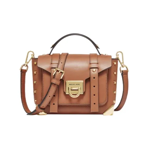 MICHAEL KORS Manhattan Спилок Коровьей Кожи Курьерская Сумка Сумка Сумка через плечо Сумка через плечо Маленькая Женская Коричневая