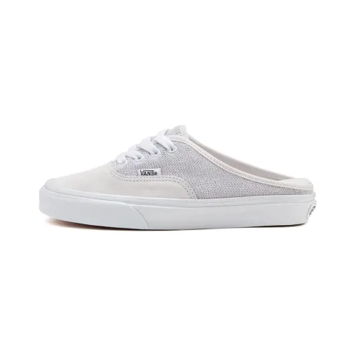 Vans Authentic Series Low Топ Скейтборд Кроссовки Унисекс Серый Белый