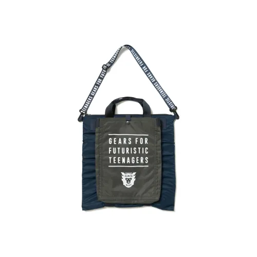 HUMAN MADE Нейлоновая сумка для шлема комбинированная сумка сумка через плечо сумка через плечо стандартная унисекс темно-синий