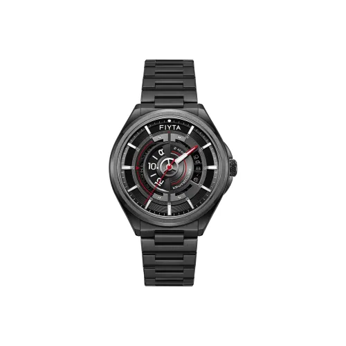 FIYTA Photographer Collection Механический механизм ремешок из нержавеющей стали черный циферблат мужские часы