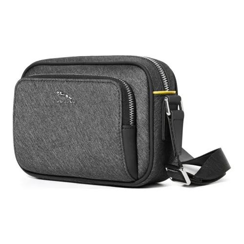 JAGUAR Ткань Сумка через плечо Сумка на плечо Стандартная Мужская Черная