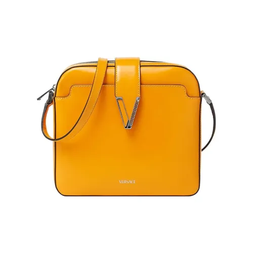 VERSACE Сумка для курьера из коровьей кожи сумка через плечо мужская оранжевая