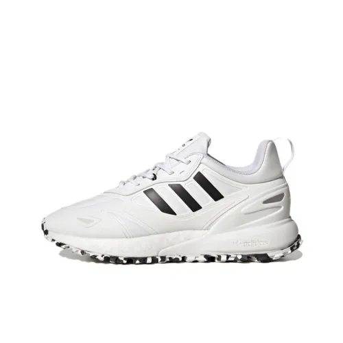 Adidas Originals ZX 2K BOOST 2,0 Slip-resistant Abrasion-resistant Low Top Casual Shoes Unisex White Adidas Originals ZX 2K BOOST 2,0 Противоскользящий Устойчивый к истиранию Низкий Топ Повседневная Обувь Унисекс Белый