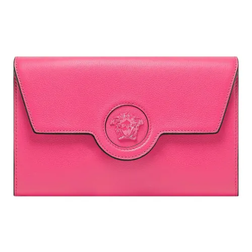 VERSACE La Medusa Телячья кожа с рельефным узором Сумка через плечо Женская Фуксия