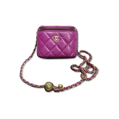 CHANEL Овчина Сумка Box Сумка через плечо Сумка на плечо Женская Фиолетовая