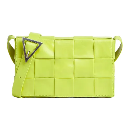 Bottega Veneta CASSETTE Pillow Bag Телячья кожа Сумка через плечо Сумка на плечо Средний Мужской Лимон Киви зеленый