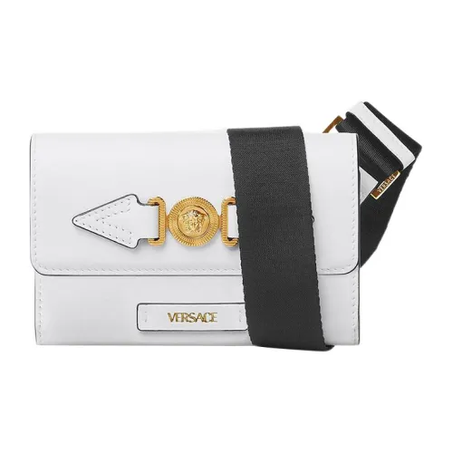 VERSACE Сумка через плечо из коровьей кожи поясная сумка для мужчин белого цвета