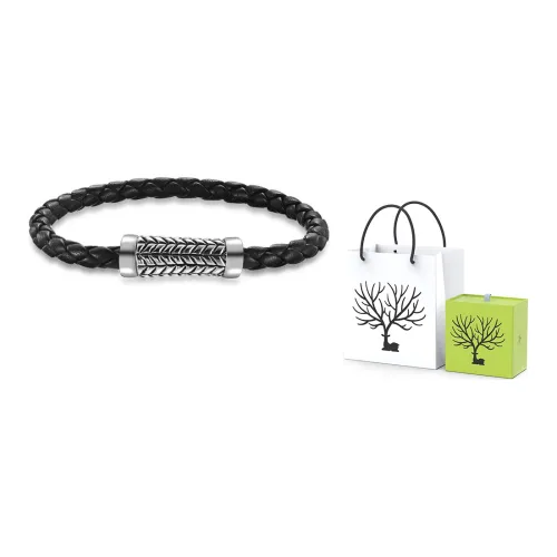 LIBALU Титановая сталь Натуральная кожа Ткани вязаные Браслеты Мужской