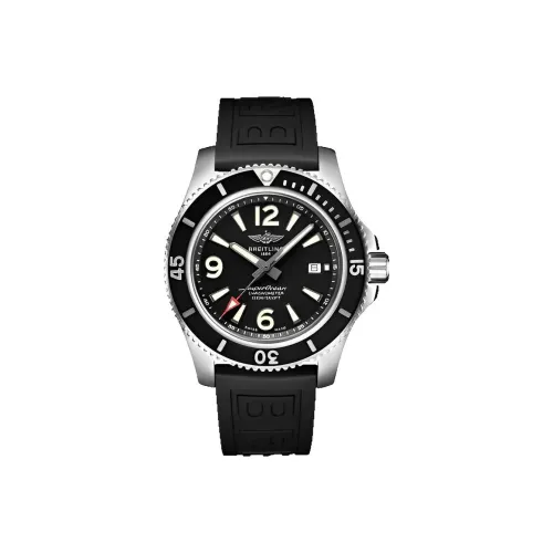 Breitling Super Ocean Collection Автоматический Механический Механизм Мужские Часы Черный Циферблат Нержавеющая Сталь Корпус Резиновый Ремешок