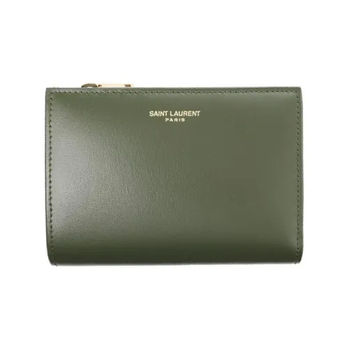 SAINT LAURENT Телячья кожа Кошелек Женские Зеленый
