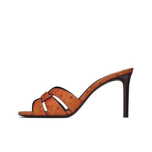 SAINT LAURENT TRIBUTE Слипоны Женские Коричневый