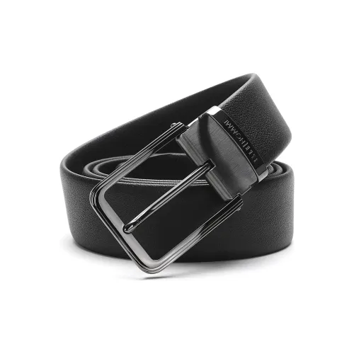ELLE HOMME Повседневный ремень с застежкой-липучкой верх из коровьей кожи стальная пряжка ремень мужской черный ширина 3,7 см