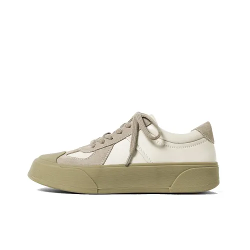 Q.VONTON Кроссовки для скейтбординга Low Top Экрю Женские