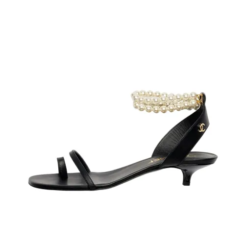 CHANEL Стильные Сандалии Женские Черные