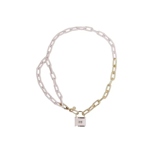 Elisabetta Franchi Многоцветный Браслет с Замком Металлическая Цепочка на Талию Женский Розовый Золотой