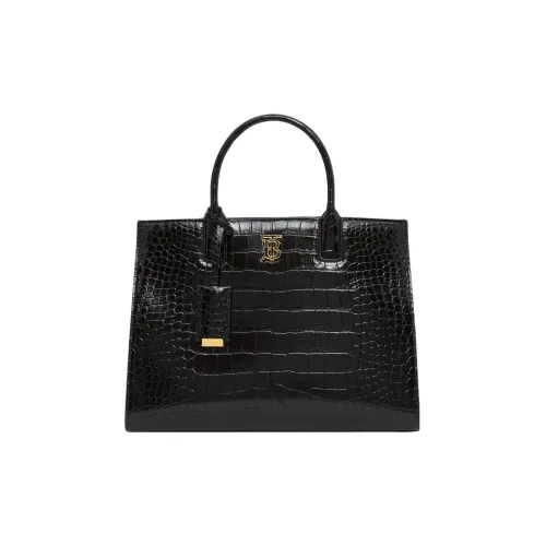 Burberry Frances Тисненая Телячья Кожа Сумка через плечо Сумка Маленькая Женская Черная