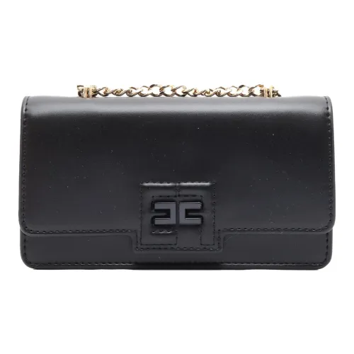 Elisabetta Franchi Однотонный Crossbody Сумка Женская Черная