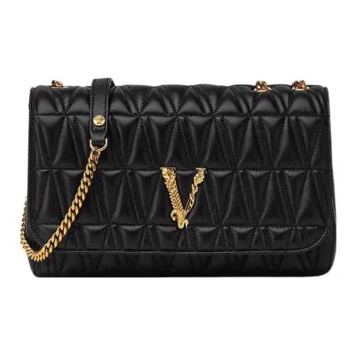 VERSACE Virtus Lambskin Сумка через плечо Женская Черная