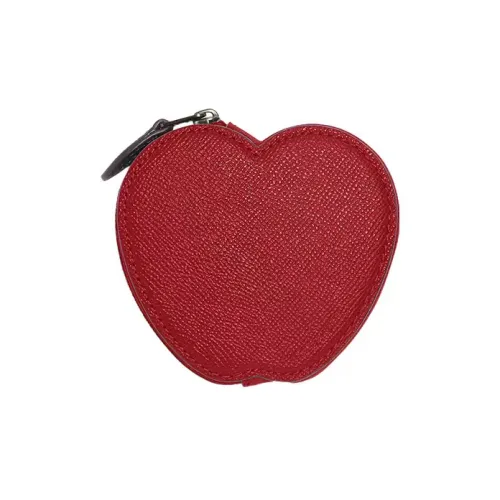 COACH Pouch Крестообразная текстура Кожа Держатель для карт кошелек Мелочь Кошелек Женские Красный