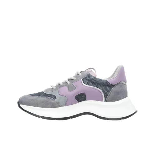 HOGAN Амортизация Износостойкий Низкий Топ Спортивная Повседневная Обувь Женская Серый