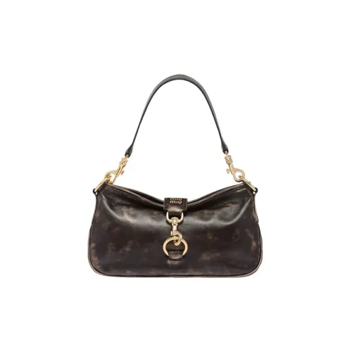 MIU MIU Сумка из кожи на плечо сумка через плечо женская песочно-коричневая