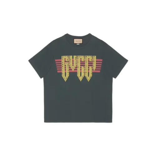 GUCCI SS22 T Рубашка Мужская Темно-Зеленая