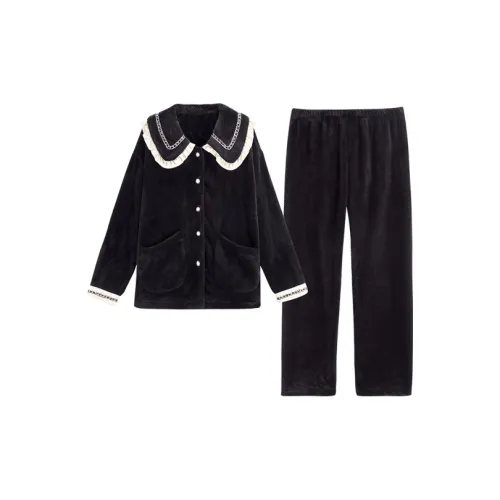 Q'NIANMA Афинский черный женский пижамный комплект