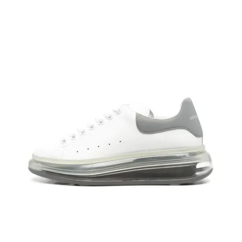 Alexander McQueen Низкий Топ Стильные Скейтбординги Женские Белые Серебряные