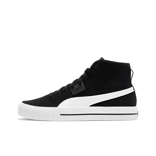 PUMA Ever Mid Топ Скейтборд Кроссовки Унисекс Черный Белый