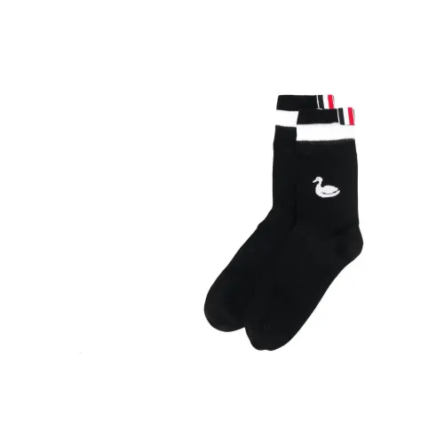 THOM BROWNE 1 шт Черные Женские Носки MID до икры
