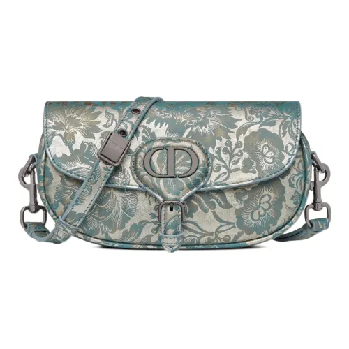 DIOR Bobby Коровья кожа Сумка через плечо Женская Синяя