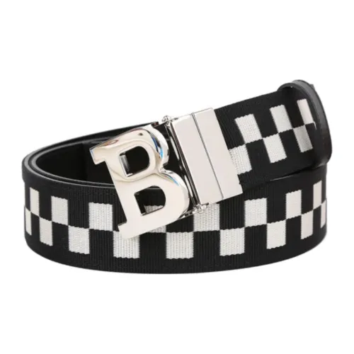 BALLY Клетка Узор Без рисунка Застежка Кожаные ремни Мужской Ширина 4CM