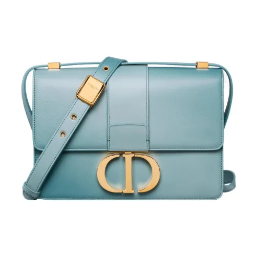 DIOR 30 Montaigne Коровья кожа Сумка через плечо Женская Синяя