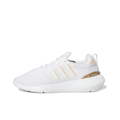 Adidas Originals Swift Run 22 Амортизирующие Дышащие Противоскользящие Низкие Повседневные Беговые Кроссовки Женские Белые