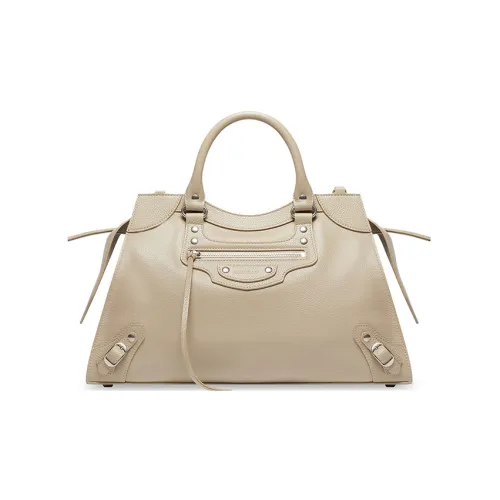 Balenciaga Neo Classic Телячья кожа Одиночная Сумка через плечо Сумка Женская Светлый Бежевый