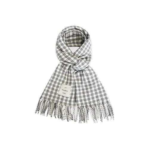 PIARA Акриловые Вязаные Шарфы Черные Женские